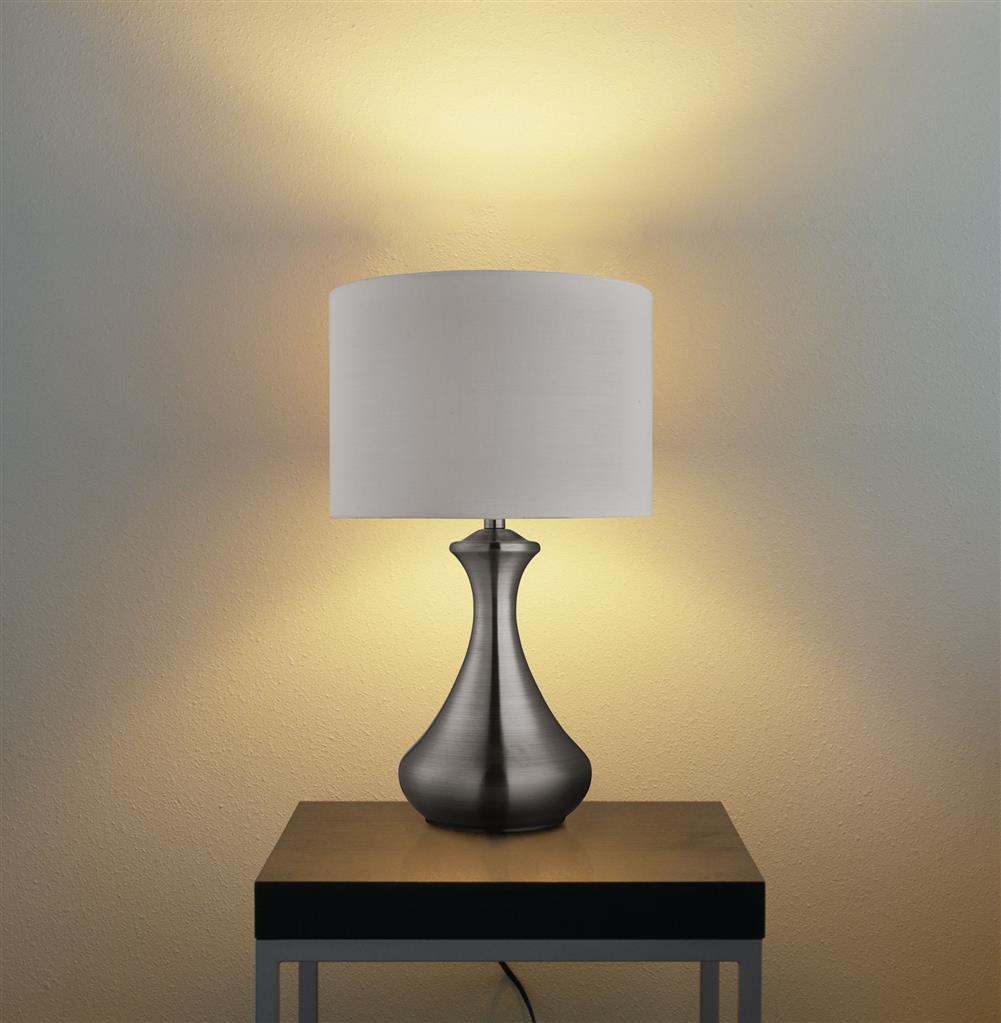 Touch Silver Glass Table Lamp