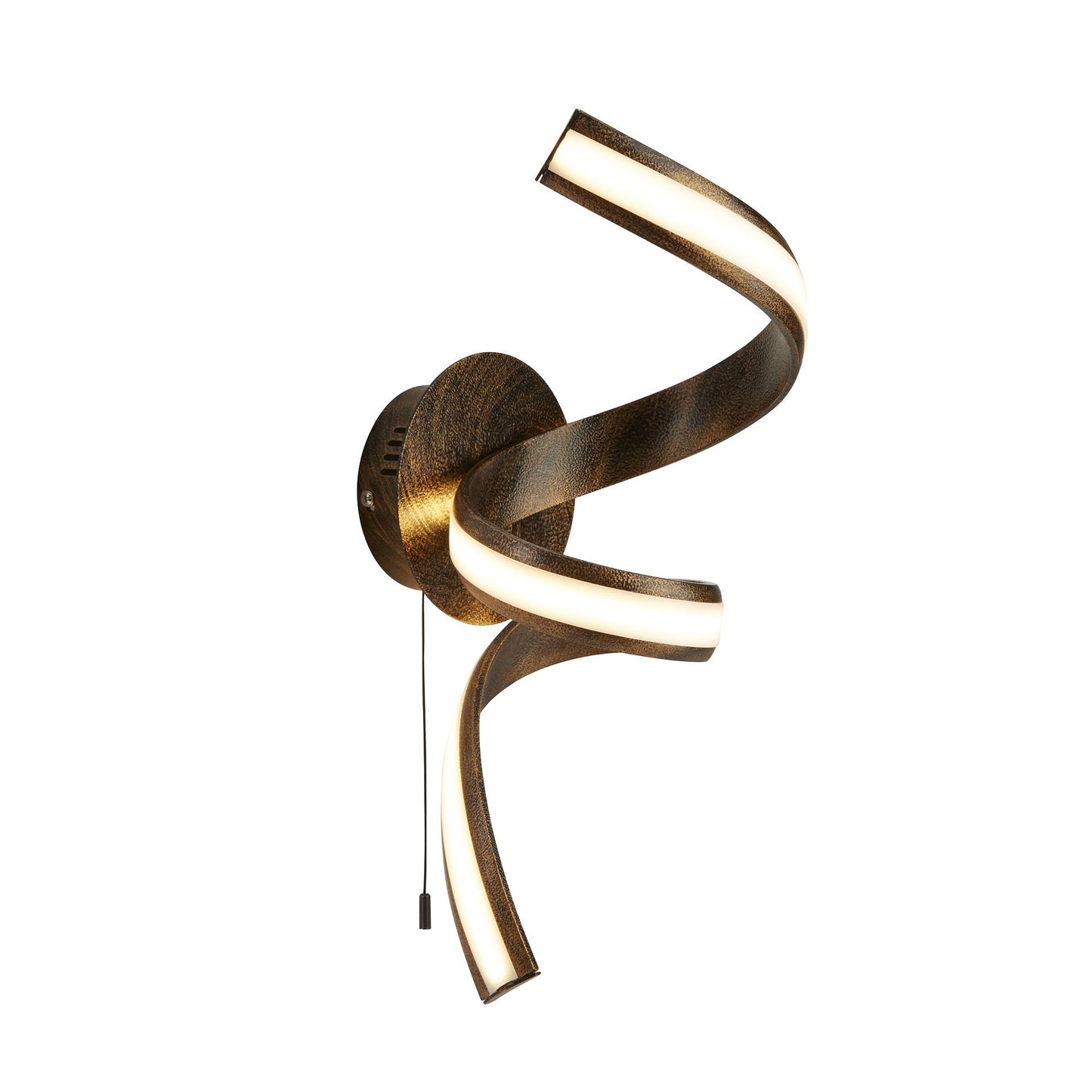 Ribbon Bronze Twist LED Wall Light