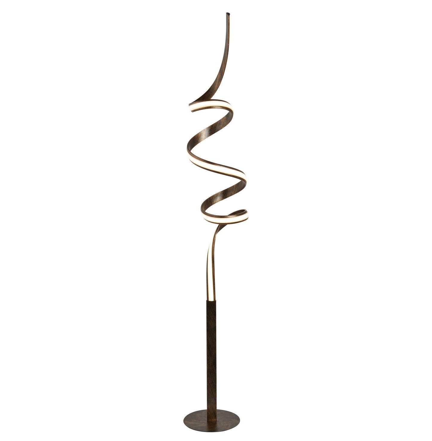 Ribbon Warm White LED Twist Rustic Floor Lamp