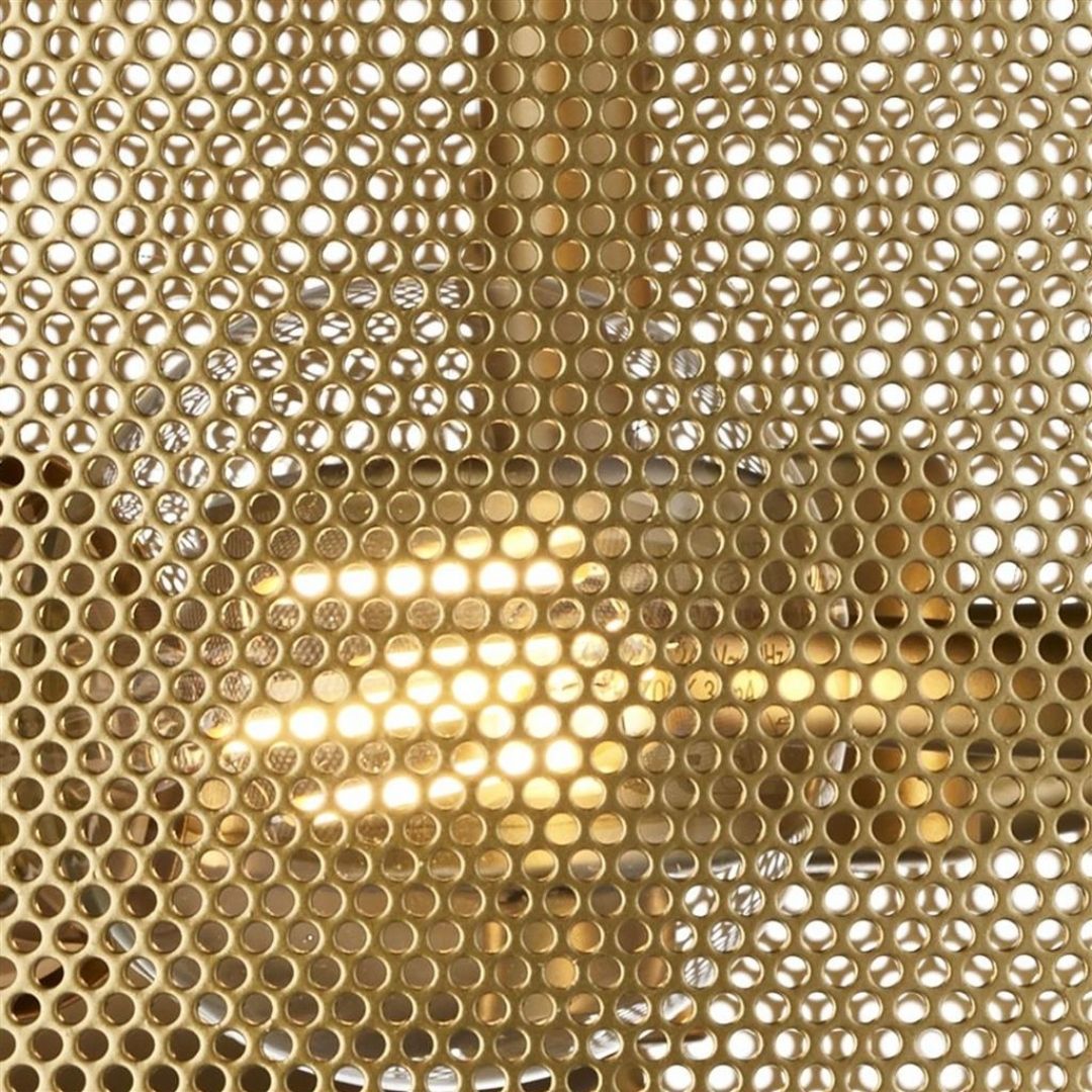 Fishnet 3 Light Matte Gold Mesh Flush Ceiling Light