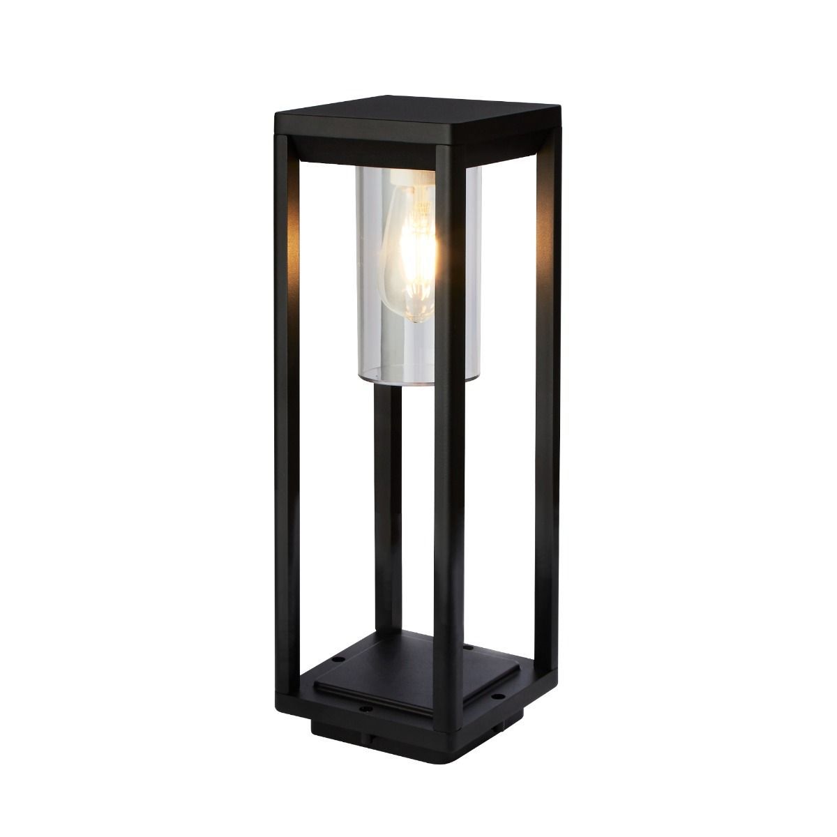 Small Black 1 Light IP44 Post
