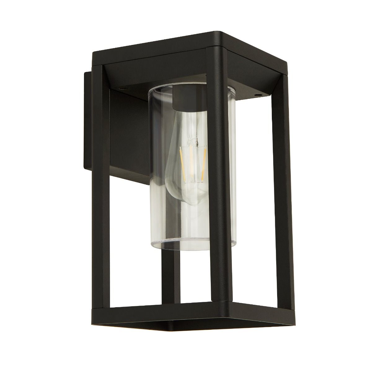 Black Rectangle IP44 Wall Light