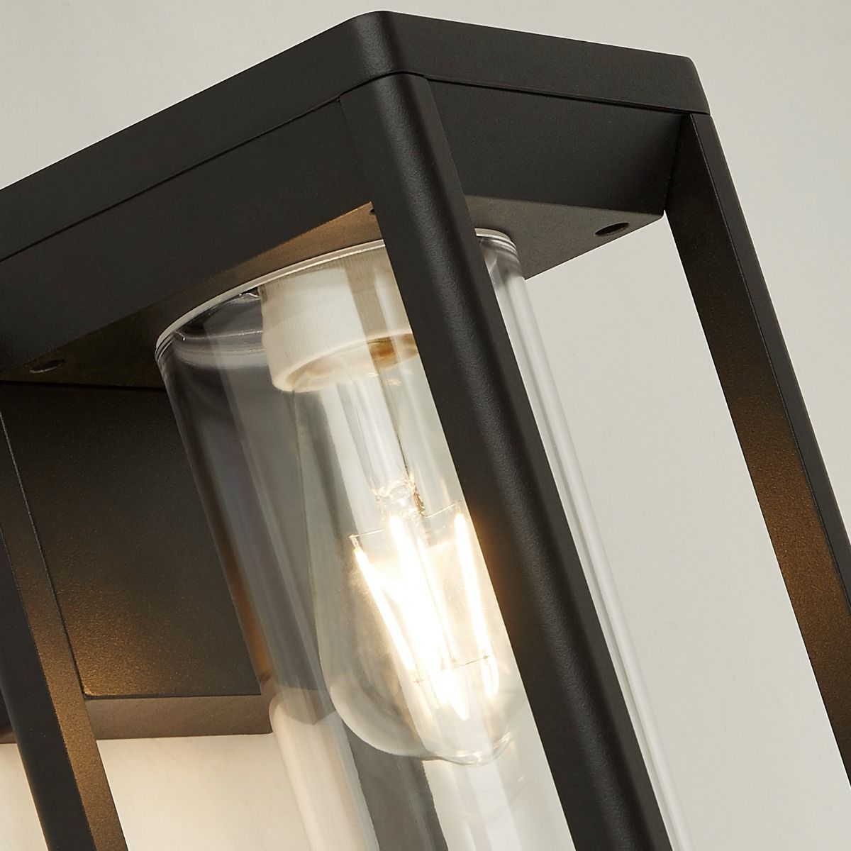 Black Rectangle IP44 Wall Light