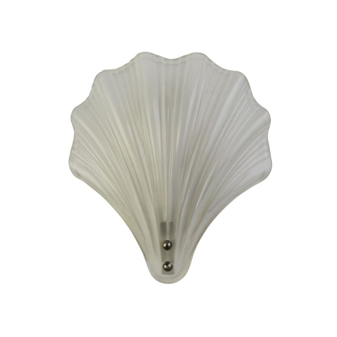 Shell Silver & Frosted Glass Wall Light