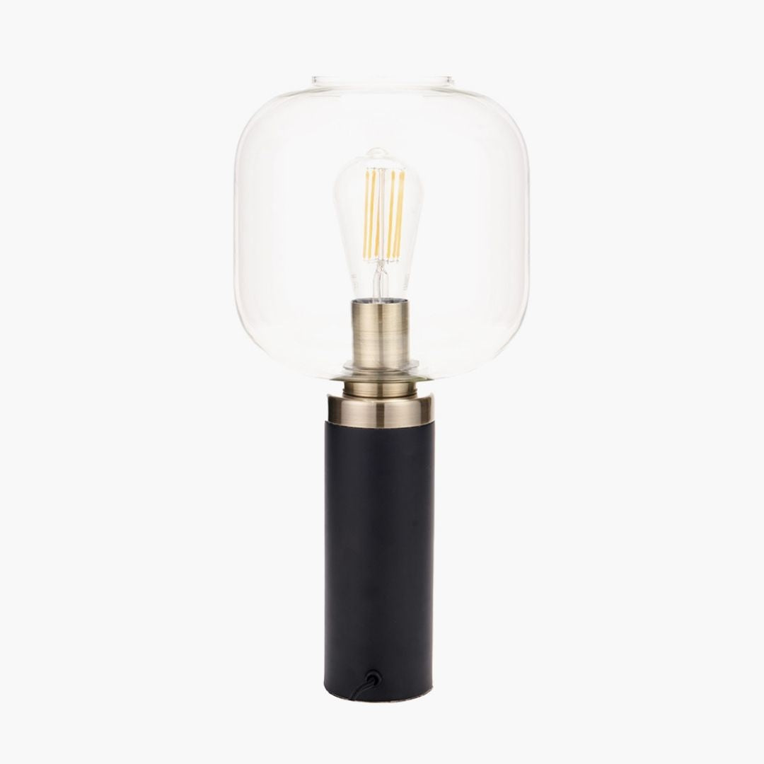Florence Black & Glass Table Lamp
