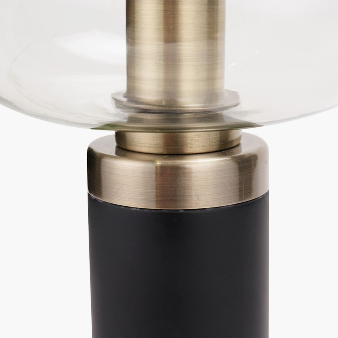 Florence Black & Glass Table Lamp