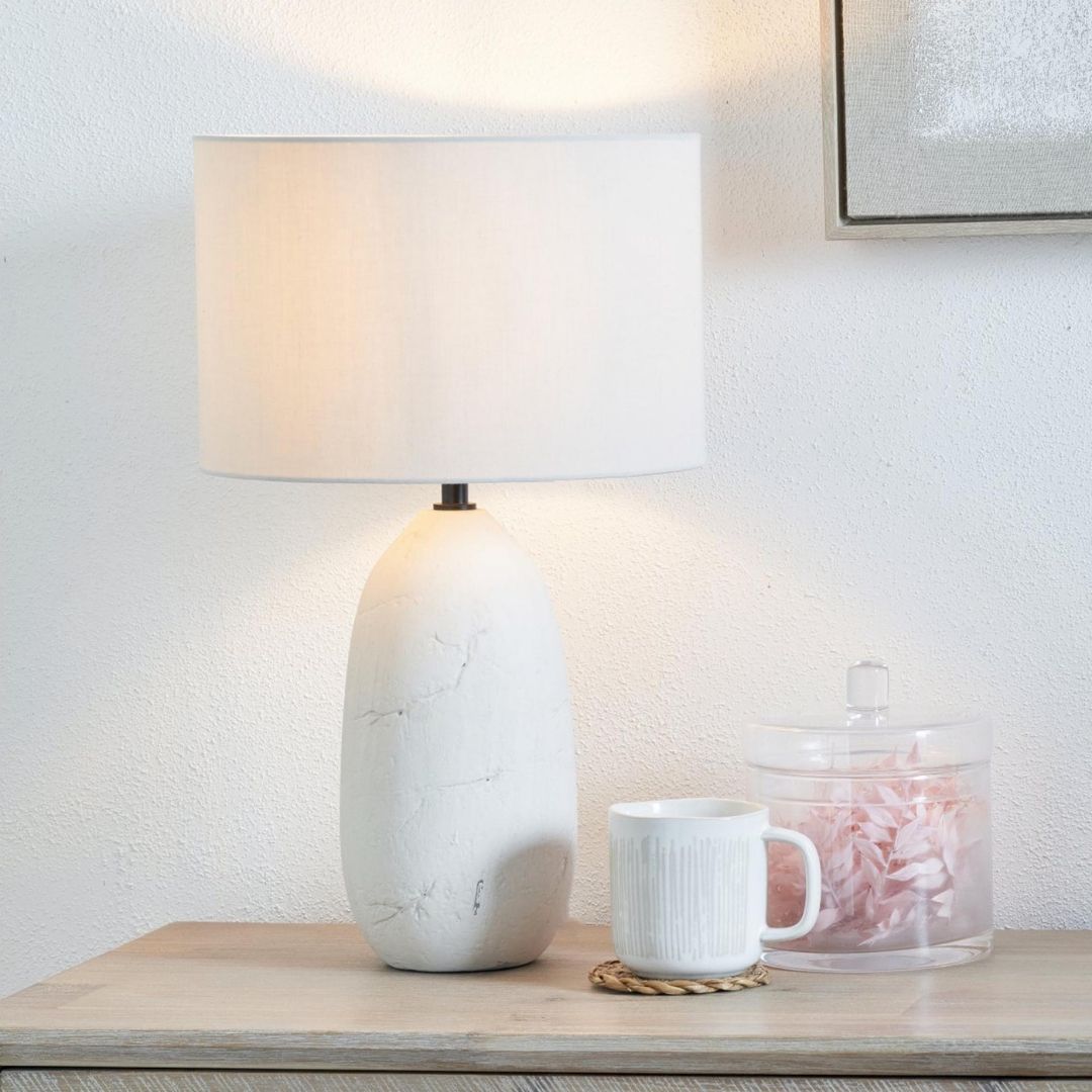 Erika White Ceramic Table Lamp