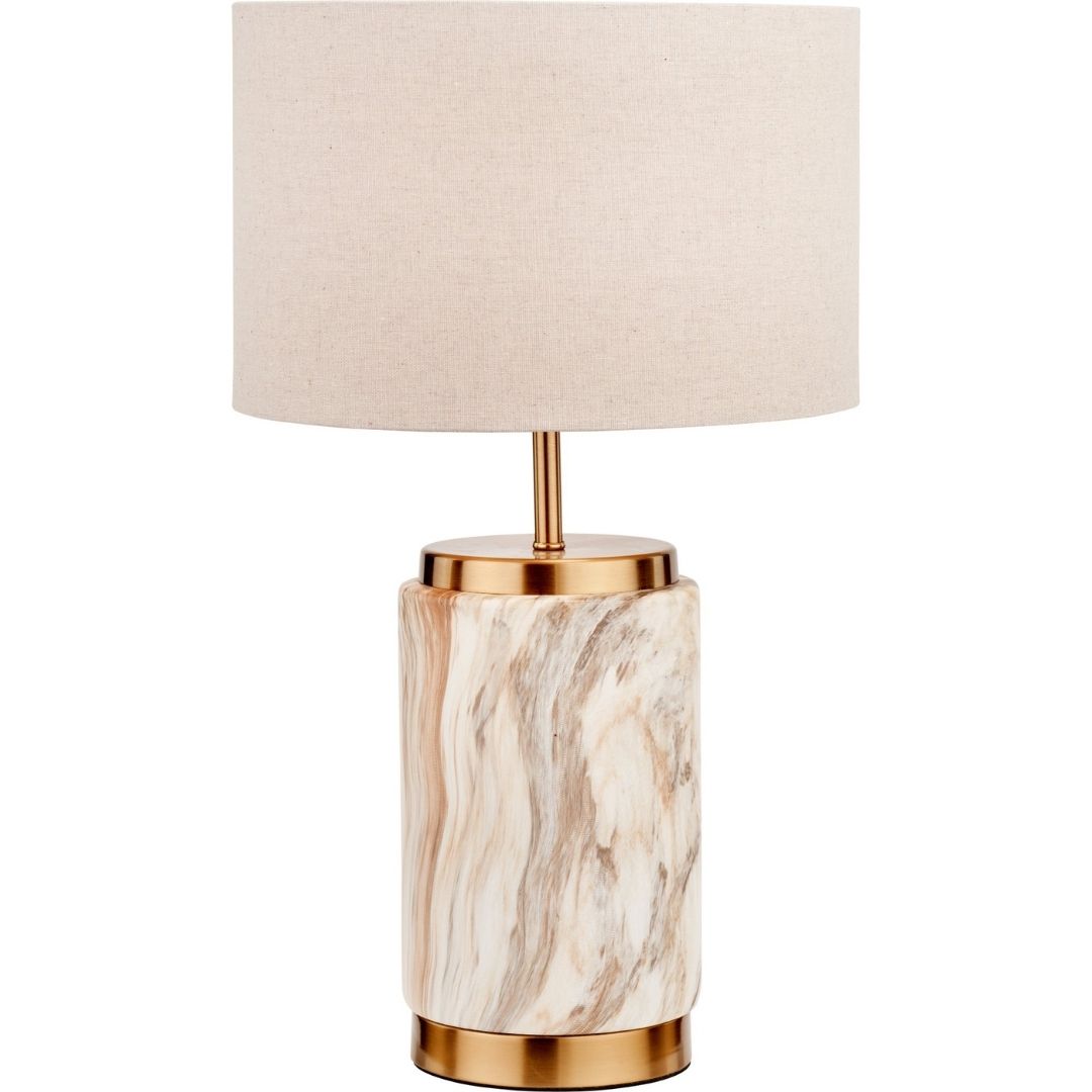 Carrara Marble Effect Ceramic Table Lamp