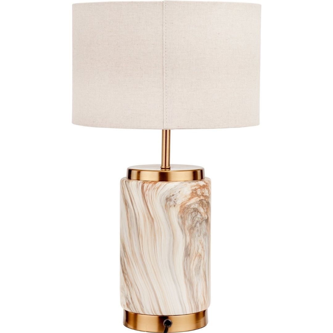 Carrara Marble Effect Ceramic Table Lamp