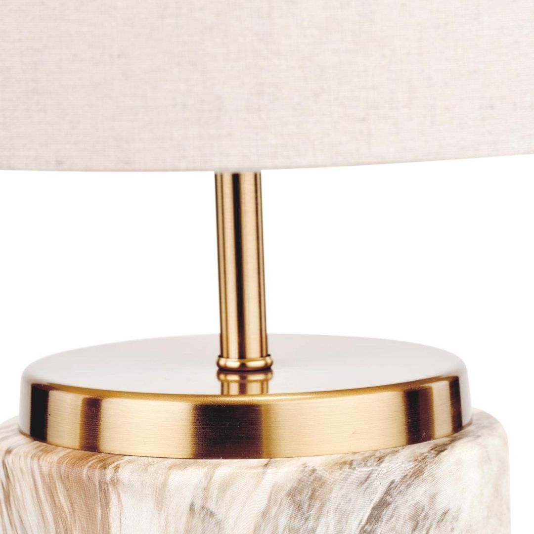 Carrara Marble Effect Ceramic Table Lamp