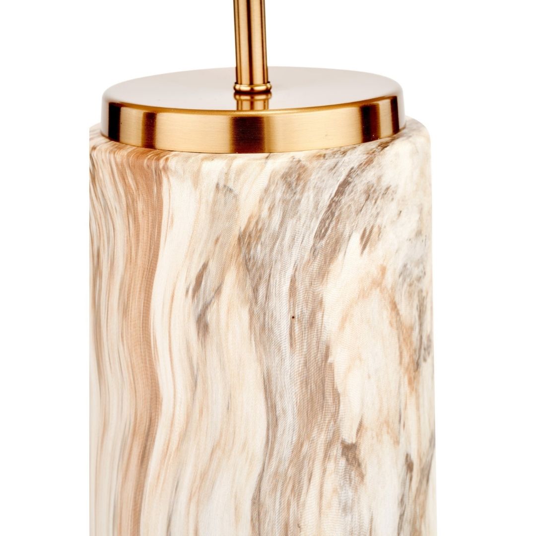 Carrara Marble Effect Ceramic Table Lamp