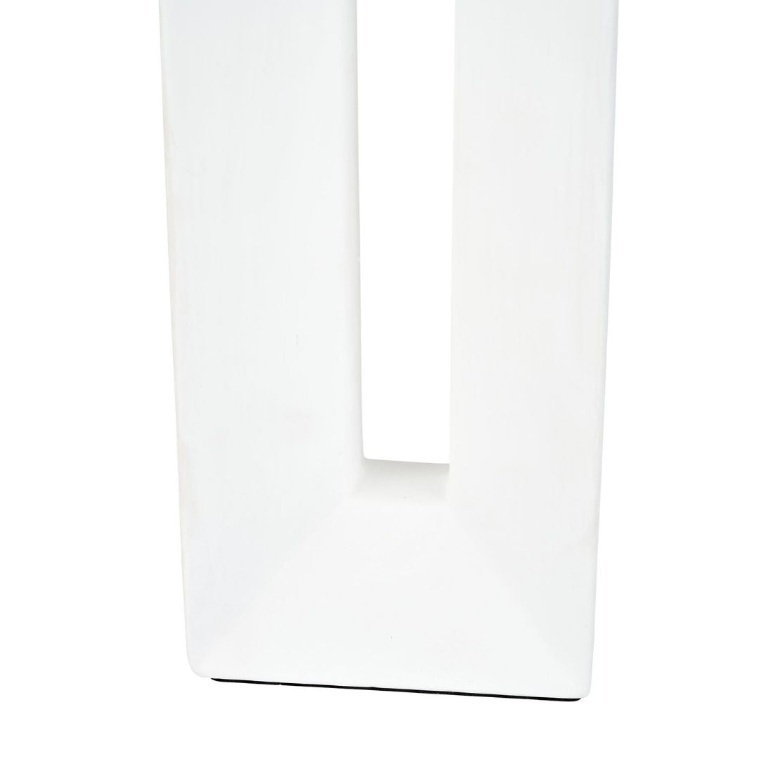 Block Tall White Ceramic Table Lamp