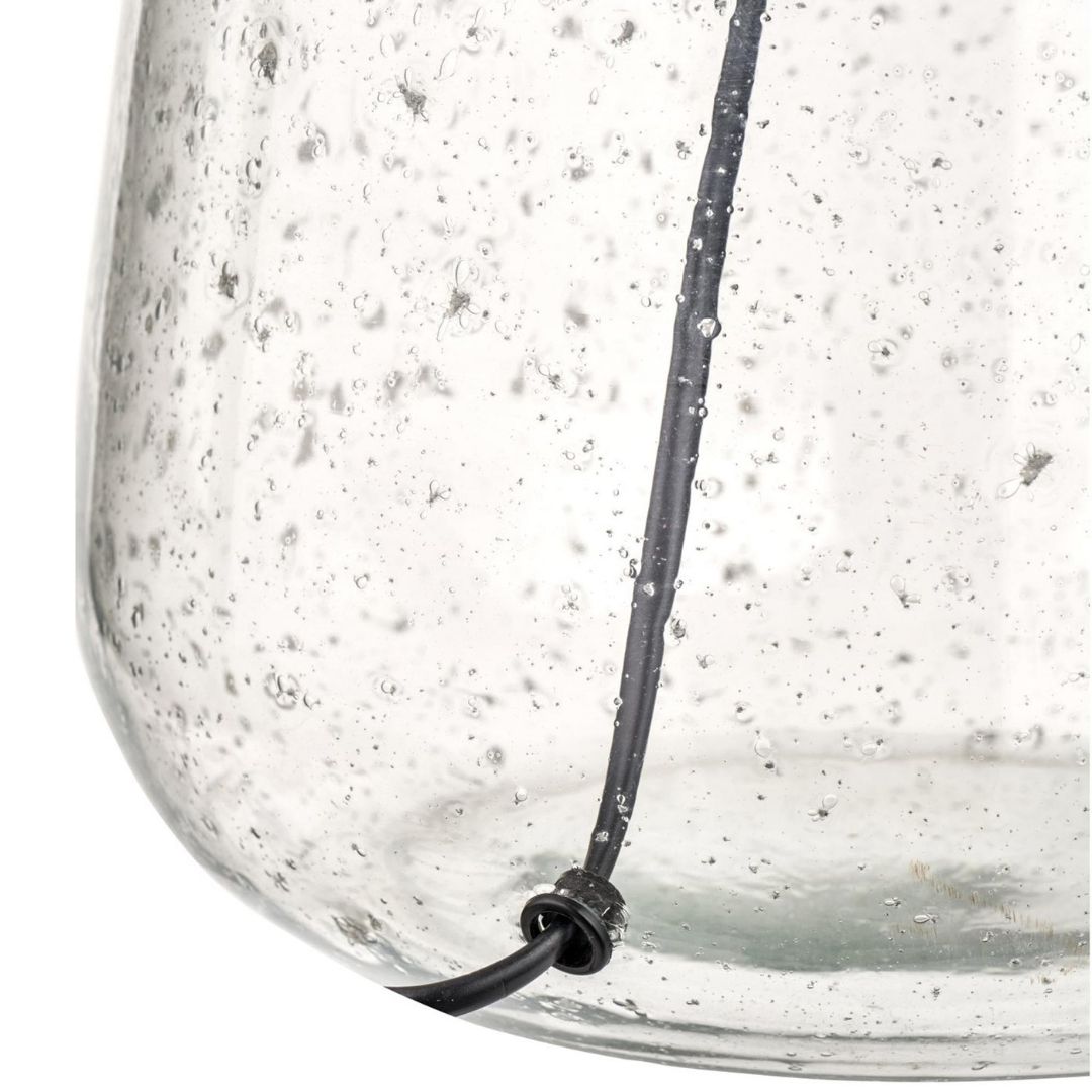 Elysia Bubble Glass Table Lamp with Silver Shade