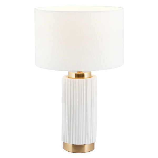 Ionic White & Gold Table Lamp