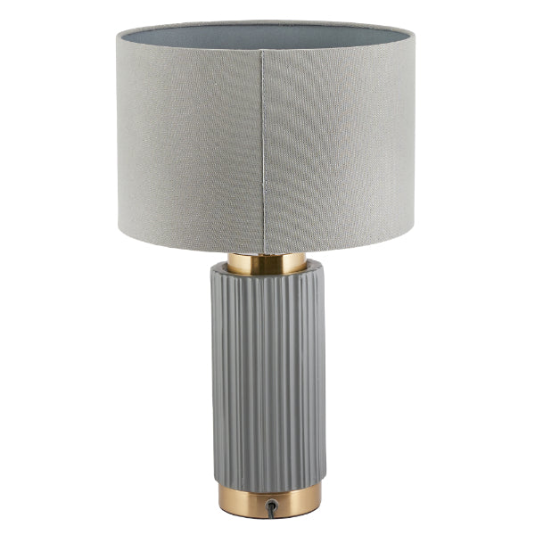 Ionic Grey & Gold Table Lamp