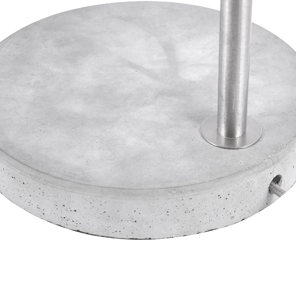 Chaplin Concrete & Chrome Desk Table Lamp with Glass Shade