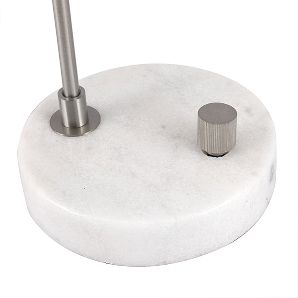 Feliciani Brushed Silver & Marble Desk Table Lamp