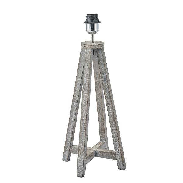 Whitby Grey Wood Table Lamp