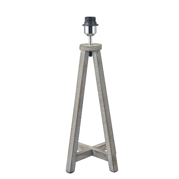 Whitby Grey Wood Table Lamp