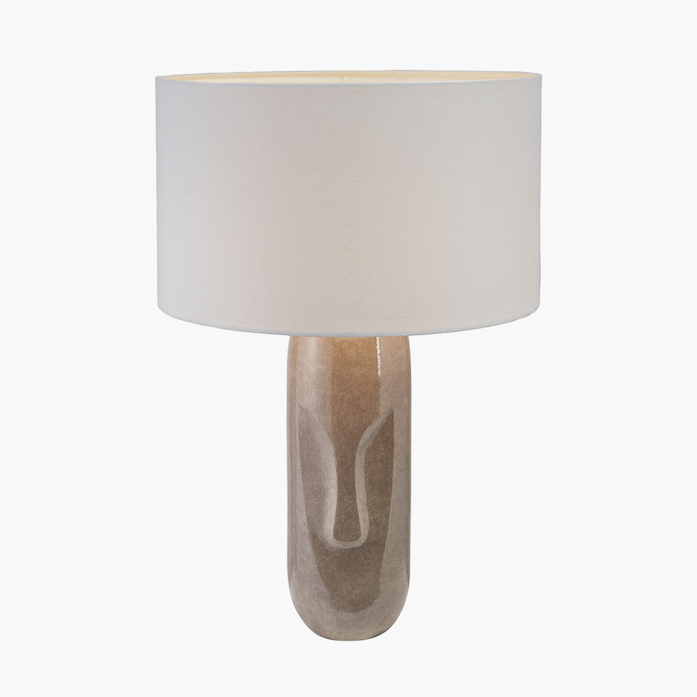 Visage Grey Face Design Tall Stoneware Table Lamp