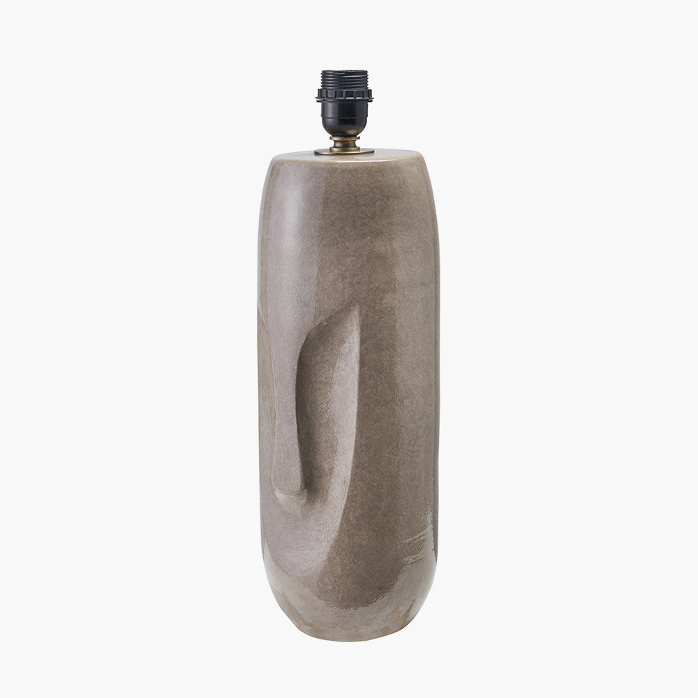 Visage Grey Face Design Tall Stoneware Table Lamp