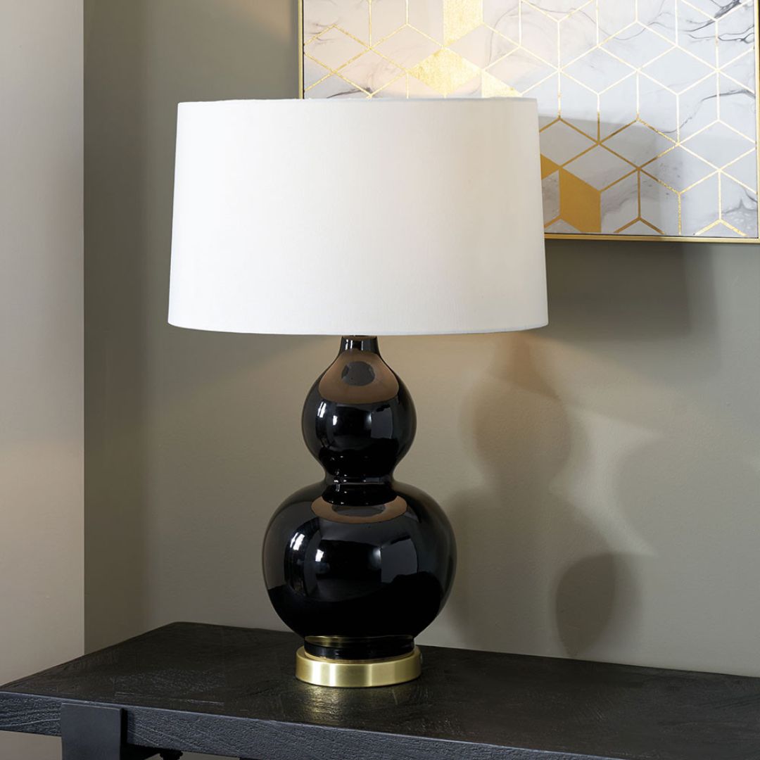 Gatsby Black and Gold Ceramic Table Lamp