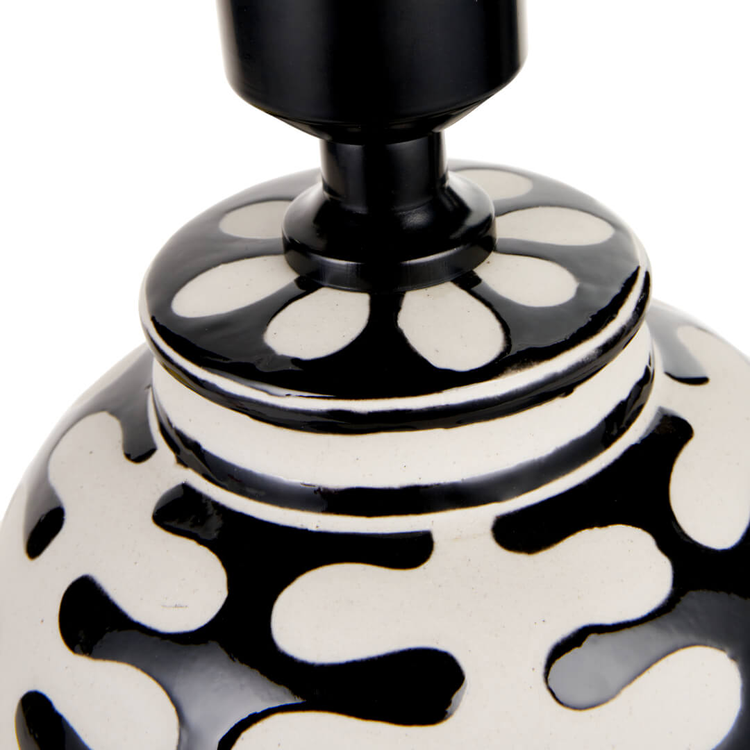 Elkorn Black and White Ceramic Table Lamp
