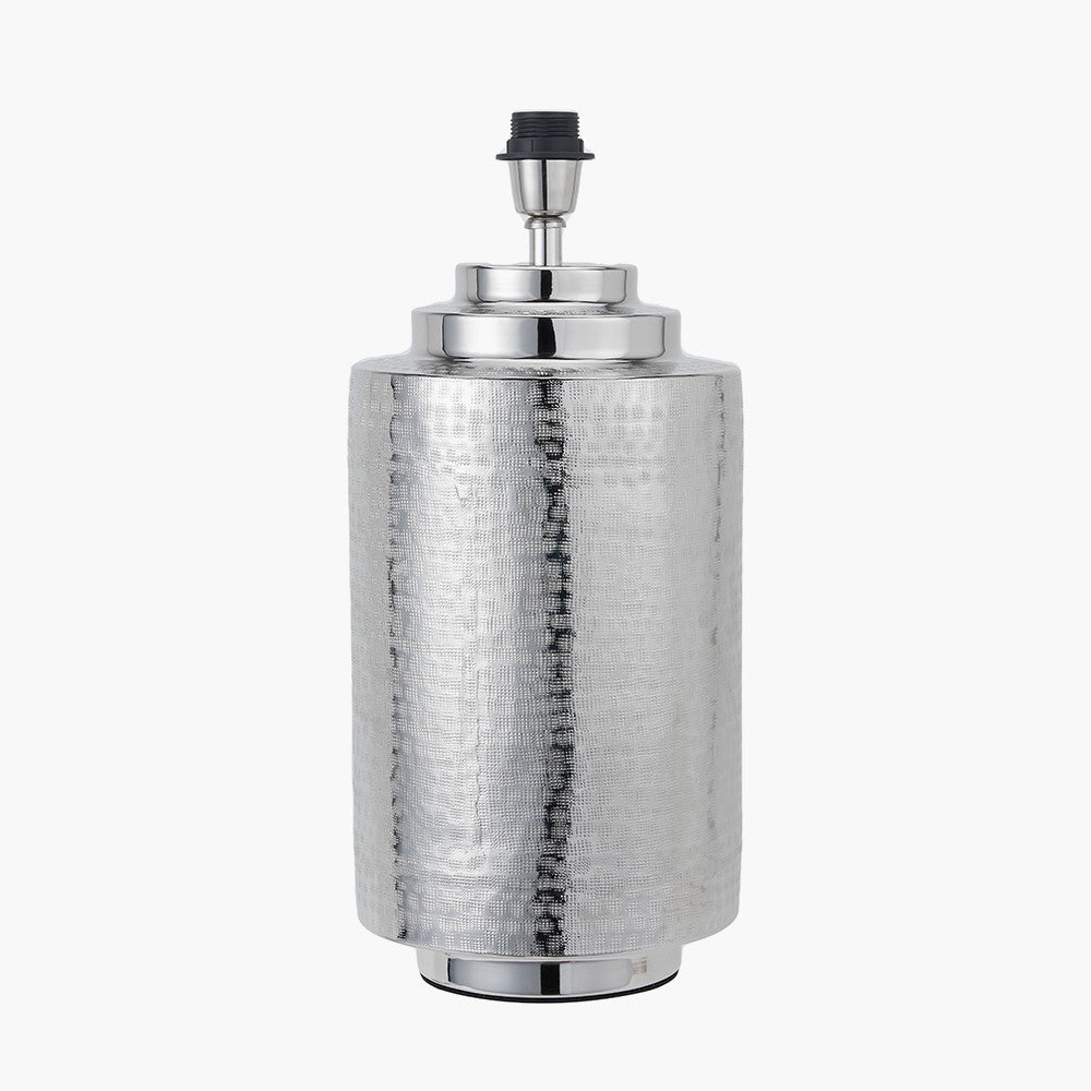Zuri Large Silver Metal Pot Table Lamp
