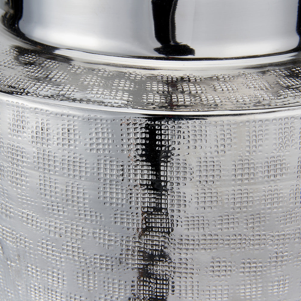 Zuri Large Silver Metal Pot Table Lamp