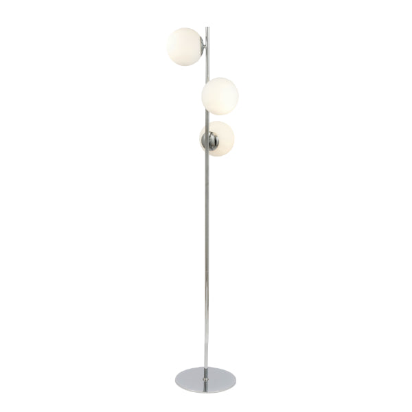 Asterope Opal & Polished Chrome Floor Lamp