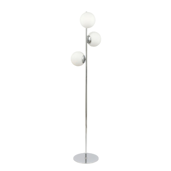 Asterope Opal & Polished Chrome Floor Lamp