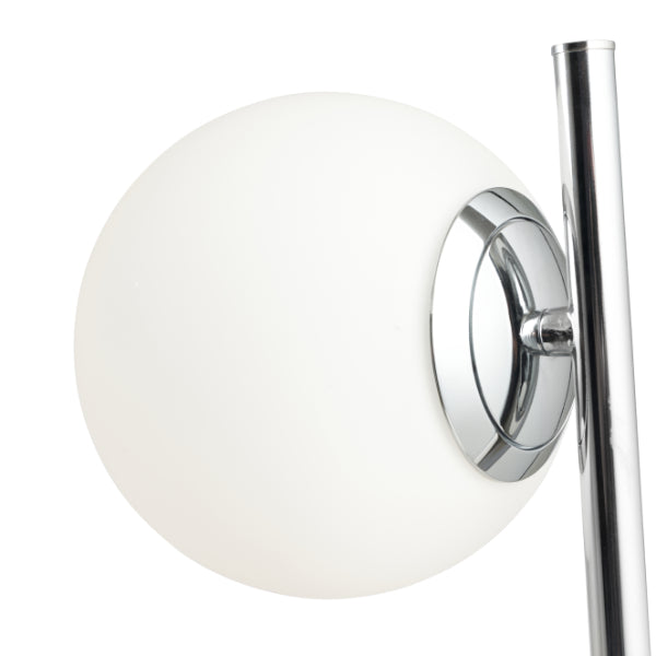 Asterope Opal & Polished Chrome Floor Lamp