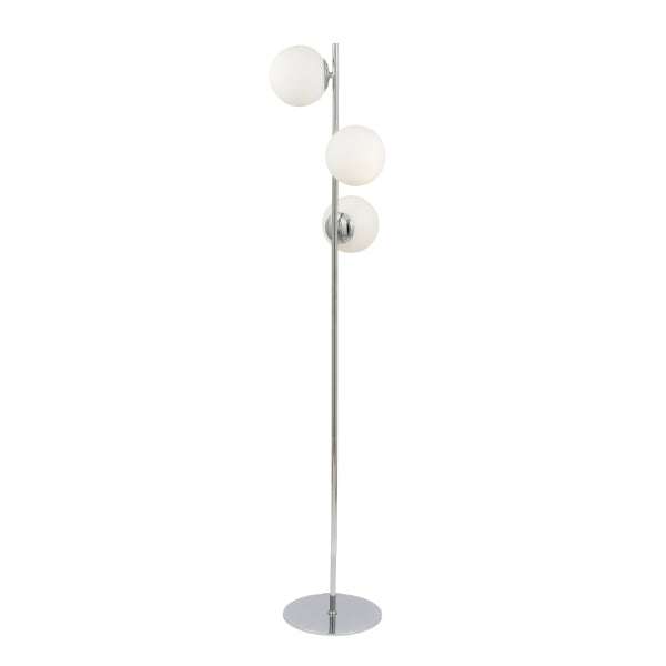 Asterope Opal & Polished Chrome Floor Lamp