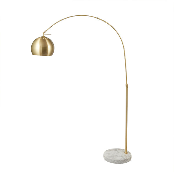 Feliciani Brushed Brass & Marble Floor Lamp