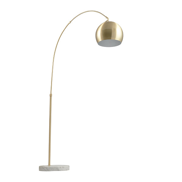 Feliciani Brushed Brass & Marble Floor Lamp