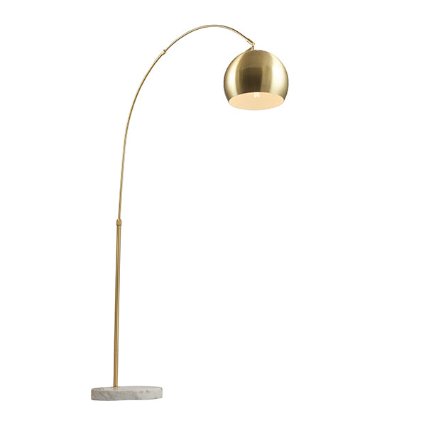 Feliciani Brushed Brass & Marble Floor Lamp