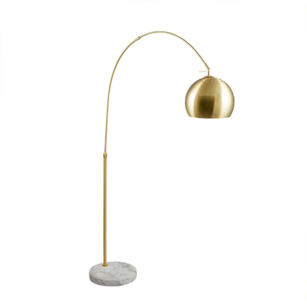 Feliciani Brushed Brass & Marble Floor Lamp