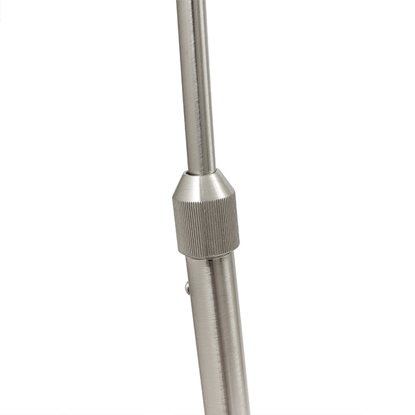 Feliciani Brushed Silver & Marble Task Floor Lamp