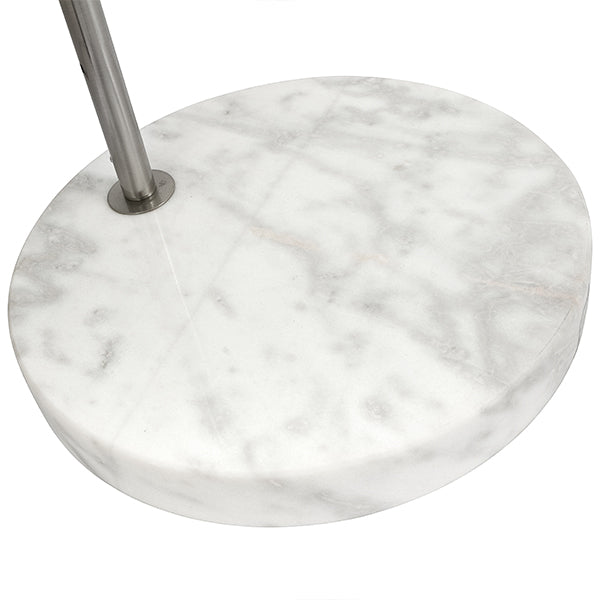Feliciani Brushed Silver & Marble Task Floor Lamp