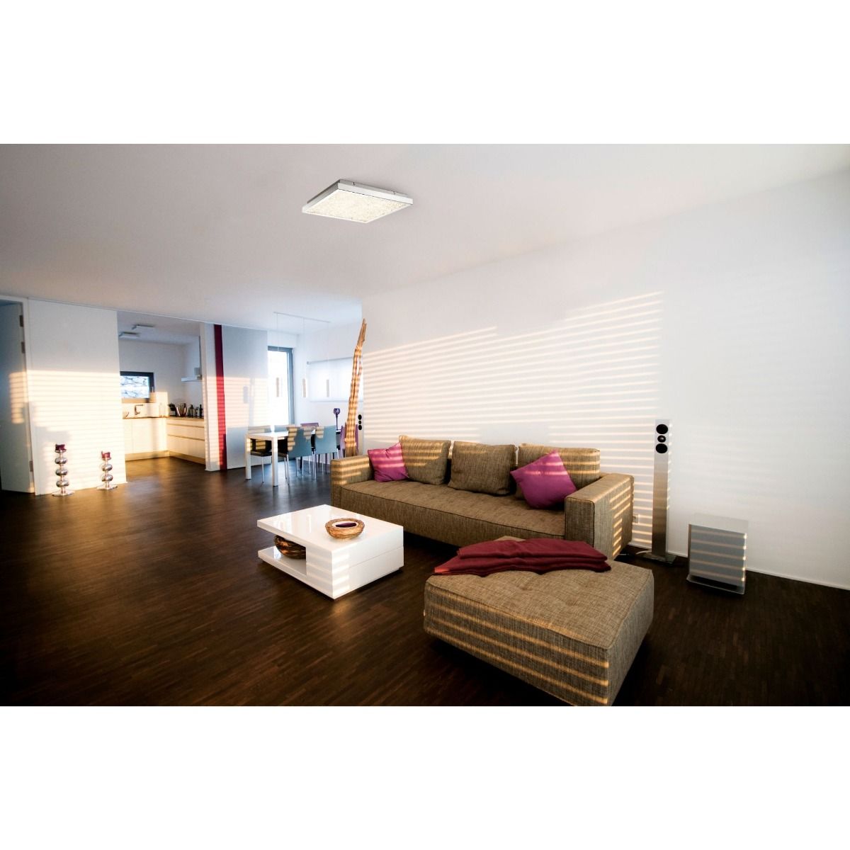 Cardito Small LED Cool White Chrome Flush Ceiling Light