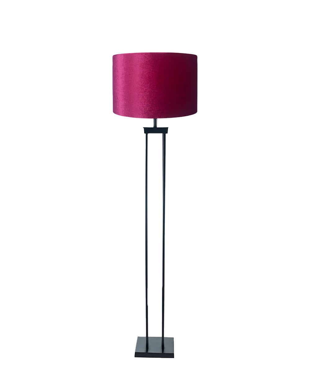 Langston Black and Magenta Floor Lamp