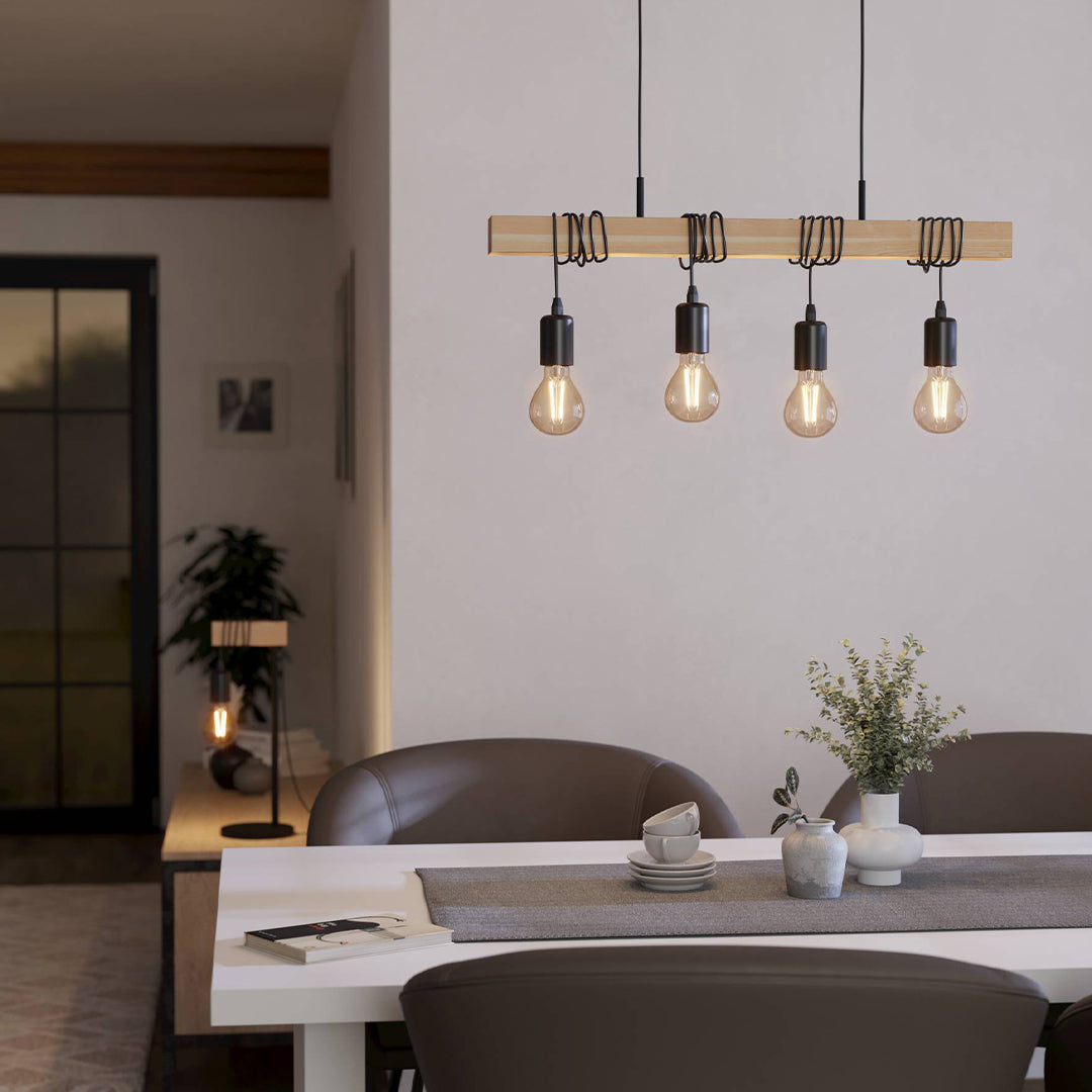 Townshend 4 Light Wooden Ceiling Light