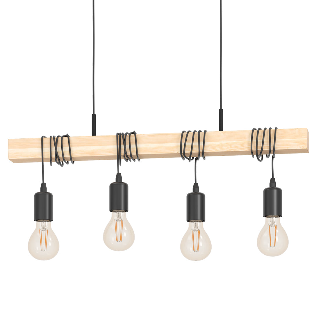 Townshend 4 Light Wooden Ceiling Light
