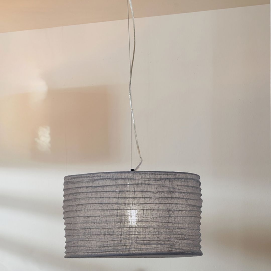 Patpong 35cm Grey Jute Easy Fit Pendant Shade