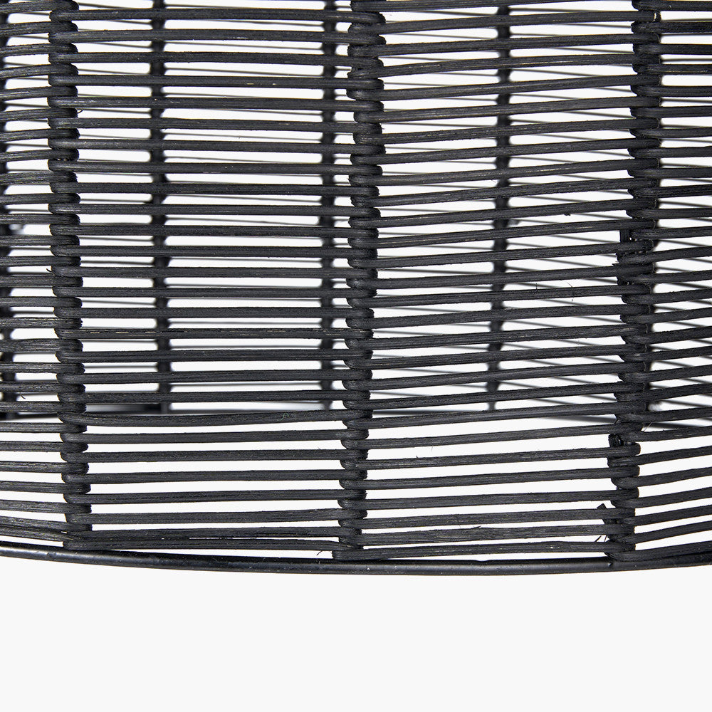 Casewell Black Rattan Coche Pendant Ceiling Light