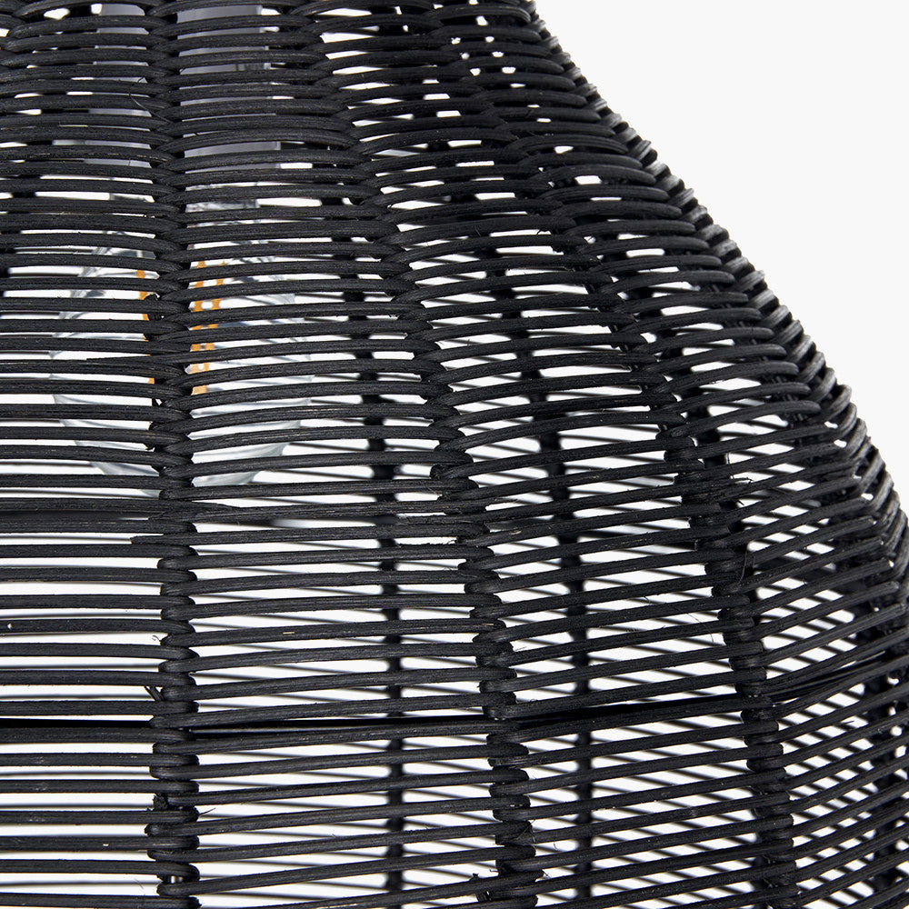 Casewell Black Rattan Coche Pendant Ceiling Light