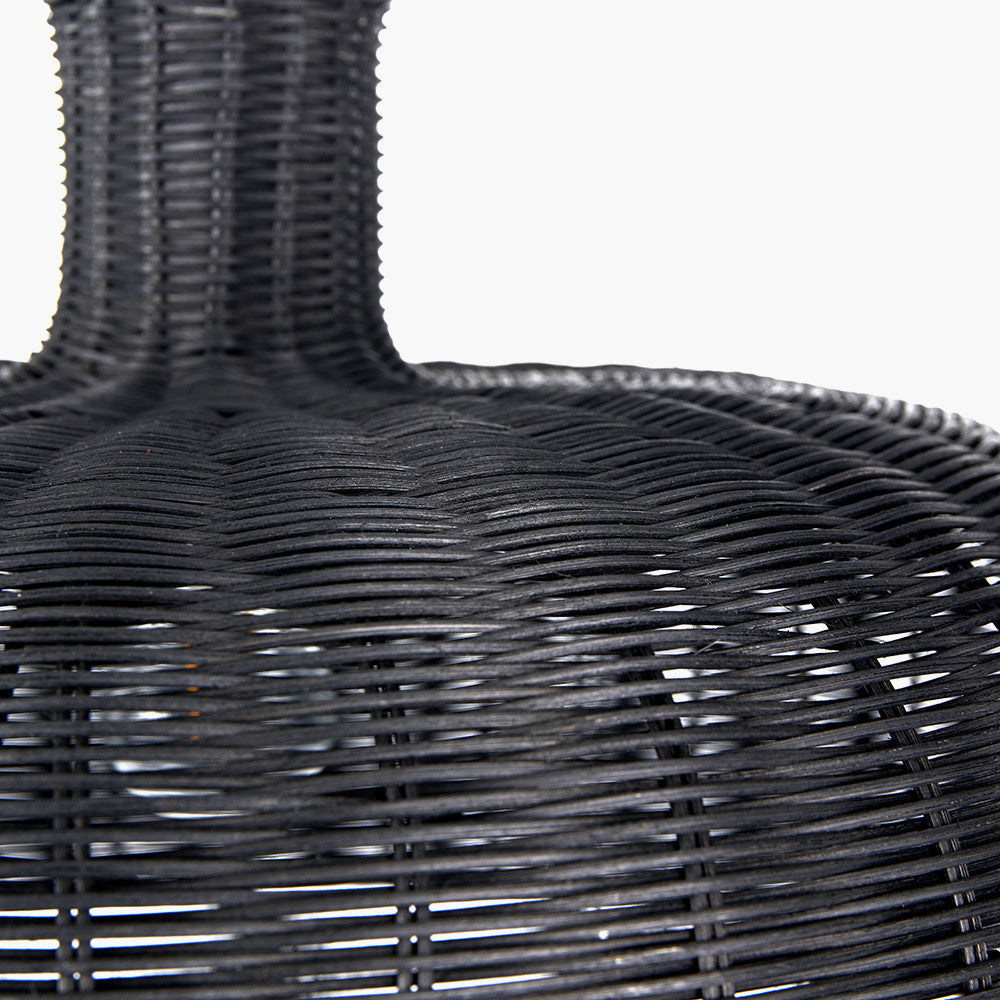 Casewell Black Rattan Dome Pendant Ceiling Light