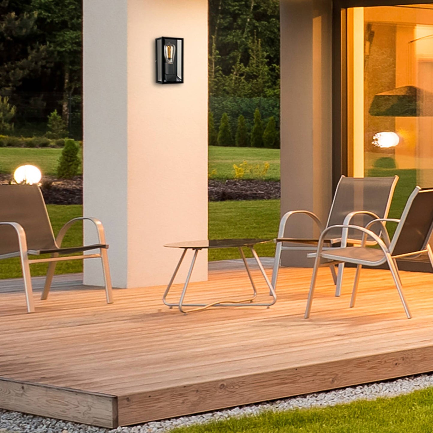 Dallas Satin Silver Bathroom/Outdoor Wall Light IP44