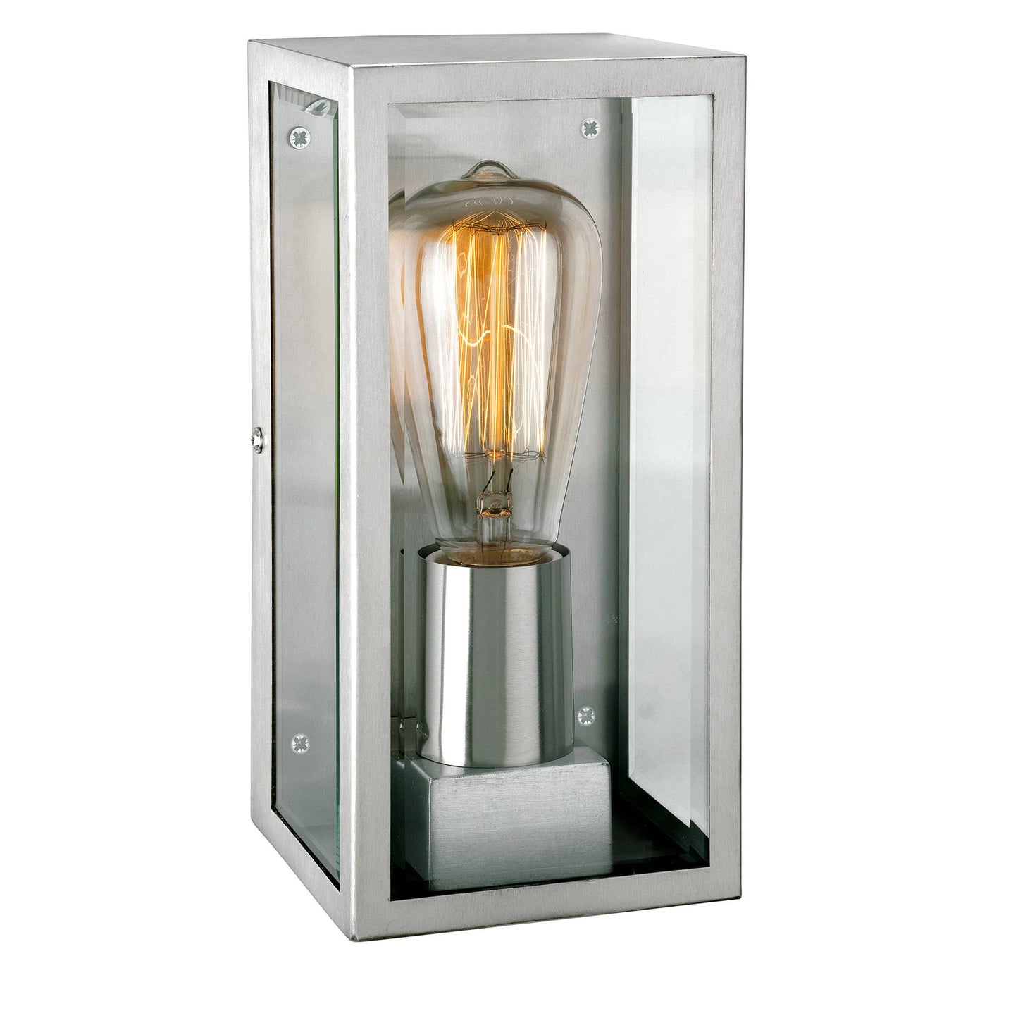 Dallas Satin Silver Bathroom/Outdoor Wall Light IP44