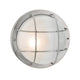 Court Satin Silver Outdoor Wall Light IP44
